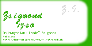 zsigmond izso business card